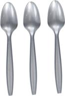 🥄 big party pack of 100 amscan silver plastic spoons - ideal for special occasions logo