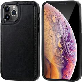 img 2 attached to 💼 ONETOP iPhone 12 Pro Wallet Case - PU Leather Kickstand Card Holder & Shockproof Cover (6.1 Inch, Black)