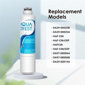 img 1 attached to 🧊 AQUACREST Refrigerator Water Filter DA29-00020B – Replacement for Samsung DA29-00020A/B, HAF-CIN/EXP, DA29-00020B-1, RF25HMEDBSR, RF28HMEDBSR, RS25J500DSR & More Models – Pack of 3 Carbon Filters