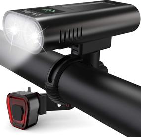 img 4 attached to 🔦 EILIOC USB Rechargeable Bicycle Lights - 1200 Lumens Front and Back Bike Lights with Powerful 6400mAh Battery - Easy Mount Cycling Lights for MTB and Road Bikes - 5/3 Modes, 2A Input