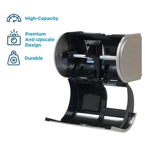 img 2 attached to Compact 2-Roll Side-By-Side Coreless High-Capacity Toilet Paper Dispenser By GP PRO (Georgia-Pacific)