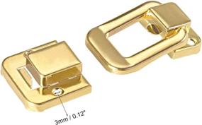 img 2 attached to UXCell 48mm Retro Decorative Golden Toggle Catch Lock with Screws for Suitcase Chest Trunk Latch Clasp - Pack of 2