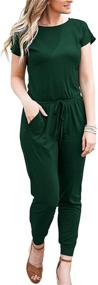 img 4 attached to DOUBCQ Women's Elastic Jumpsuit with Pockets - Clothing and Jumpsuits, Rompers & Overalls