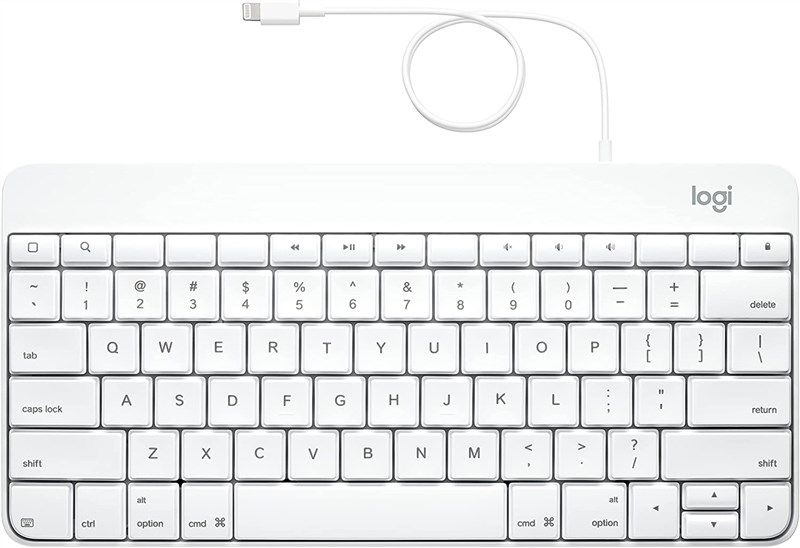logitech wired keyboard lightning connector 로고