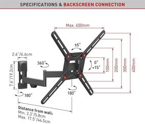 img 1 attached to 📺 Barkan Full Motion TV Wall Mount for 29-58 inch Flat/Curved Screens - Holds up to 55 lbs | Patented & Lifetime Warranty | LED OLED LCD Compatible