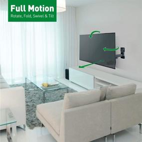 img 3 attached to 📺 Barkan Full Motion TV Wall Mount for 29-58 inch Flat/Curved Screens - Holds up to 55 lbs | Patented & Lifetime Warranty | LED OLED LCD Compatible