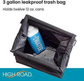 img 1 attached to 🚗 Hanging Car Trash Bag - High Road TrashStash with Leakproof Lining and Convenient Spring Frame Closure