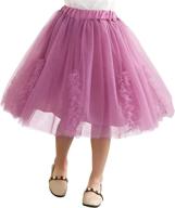 👗 cute knee length voile skirt with elastic waistband for girls, 3-12y - happy cherry tutu skirt логотип