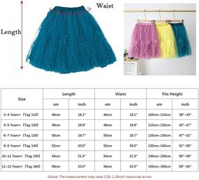 img 3 attached to 👗 Cute Knee Length Voile Skirt with Elastic Waistband for Girls, 3-12Y - Happy Cherry Tutu Skirt