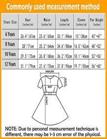 img 1 attached to KYMIDY Sleeve Button Casual Pleated Girls' Clothing for Dresses