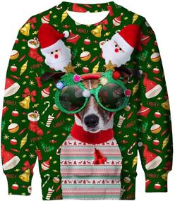img 4 attached to 🦖 Lovekider Christmas Dinosaur Sweater Sweatshirt for Boys - Fashion Hoodies & Sweatshirts