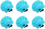 🎮 sanwa 6 pcs obsf-30 original push button 30mm - blue for arcade jamma video game & arcade joystick games console логотип