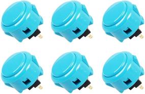 img 3 attached to 🎮 Sanwa 6 pcs OBSF-30 Original Push Button 30mm - Blue for Arcade Jamma Video Game & Arcade Joystick Games Console