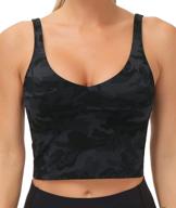 👚 stylish and supportive: wjustforu women's tank top padded sports bra for running, workout, and yoga logo