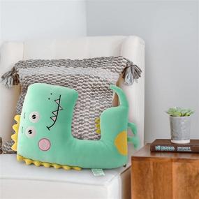 img 2 attached to 🦖 Niuniu Daddy Dinosaur - 19 Inch Green Kawaii Plush Toy for Kids: Cute Tyrannosaurus & Velociraptor Stuffed Animals, Perfect Hugging Pillow and Cuddly Pal for Boys and Girls, Ideal Gift for Birthday or Christmas