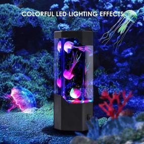 img 2 attached to Desktop Jellyfish Lamp with LED Colorful Lighting – Sensory Synthetic Jellyfish Tank Aquarium Mood Lamp, Ideal Home Office Gift for Men, Women, and Kids