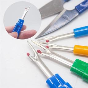 img 2 attached to 🧵 LAMXD Seam Ripper and Thread Remover Kit - 2 Large & 2 Small Sewing Stitch Unpickers - 1 Sewing Trimming Scissor Nipper Tool for Thread Removal - 100 pcs Sewing Pins for Fabrics