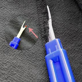 img 1 attached to 🧵 LAMXD Seam Ripper and Thread Remover Kit - 2 Large & 2 Small Sewing Stitch Unpickers - 1 Sewing Trimming Scissor Nipper Tool for Thread Removal - 100 pcs Sewing Pins for Fabrics