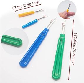 img 3 attached to 🧵 LAMXD Seam Ripper and Thread Remover Kit - 2 Large & 2 Small Sewing Stitch Unpickers - 1 Sewing Trimming Scissor Nipper Tool for Thread Removal - 100 pcs Sewing Pins for Fabrics