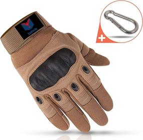 img 4 attached to Rockiochy Heavy Duty Full Finger Hard Knuckle Military Combat Army Airsoft Paintball Motorcycle Shooting and Climbing Gloves: Ultimate Protection for Tactical Enthusiasts