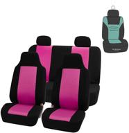 fh group fb102114 classic cloth seat covers (pink) full set with gift – universal fit for cars trucks &amp logo