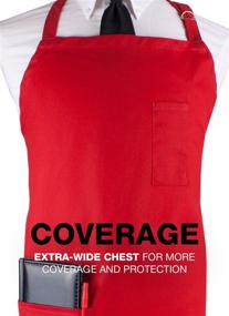img 3 attached to RITZ Food Service CL2PBIARD-1 PRO Extra-Coverage Bib Kitchen Apron