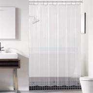 🛁 clear shower curtain liner 72x72 - lightweight peva material, 4 gauge thickness, with grommets holes - downluxe logo