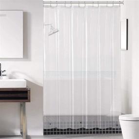 img 4 attached to 🛁 Clear Shower Curtain Liner 72x72 - Lightweight PEVA Material, 4 Gauge Thickness, with Grommets Holes - Downluxe