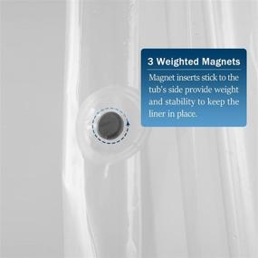 img 2 attached to 🛁 Clear Shower Curtain Liner 72x72 - Lightweight PEVA Material, 4 Gauge Thickness, with Grommets Holes - Downluxe
