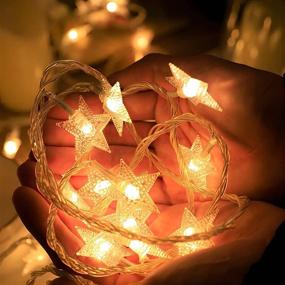 img 3 attached to 🌟 CESOF Star String Lights, 10 FT 20 LED Warm White Twinkle Lights Battery Operated - Adorable Star Fairy Light for Bedroom, Room, Car, Camper, Party - Indoor/Outdoor Xmas Decor, Christmas Tree Decorations