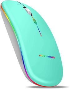 img 4 attached to Rechargeable LED Wireless Mouse with Chroma RGB Backlit | Slim 2.4G Optical Mice, USB Nano Receiver | 3 DPI Levels, Colorful LED Lights | for Notebook, PC, Computer