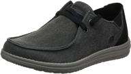 👞 skechers melson raymon canvas moccasin medium: comfortable and stylish footwear for men логотип