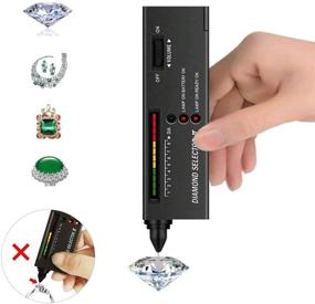 img 2 attached to 💎 Professional Diamond Selector II with 60X Clip-On Microscope Magnifier - Portable Electronic Diamond Tester Pen for Jewelry, Jade, Ruby Stone - Includes 9V Battery