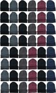 🧤 yacht & smith 48-pack wholesale bulk winter thermal beanies and skull caps for unisex with thermal gloves logo