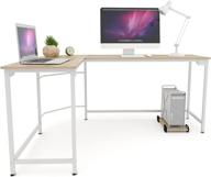 🖥️ l-shaped corner gaming computer desk for modern home office workstation study writing - wooden table логотип