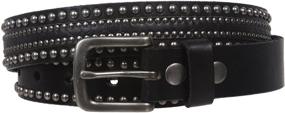 img 3 attached to 🐮 Genuine Cowhide Leather Accessories with Riveted Nailhead Studs for Men's Belts