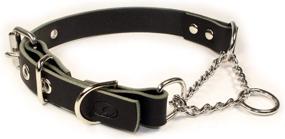 img 4 attached to 🐶 Adjustable Leather Martingale Chain for Sleepy Pups: Limited Slip, Half-Check Training Dog Collar