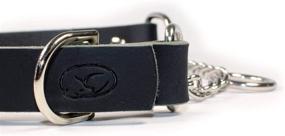 img 1 attached to 🐶 Adjustable Leather Martingale Chain for Sleepy Pups: Limited Slip, Half-Check Training Dog Collar