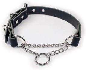 img 2 attached to 🐶 Adjustable Leather Martingale Chain for Sleepy Pups: Limited Slip, Half-Check Training Dog Collar