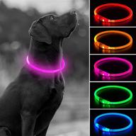 🐶 higo led dog collar light - usb rechargeable led pet necklace glow in the dark, water resistant light up collars be safe & be seen for your dogs with enhanced visibility logo