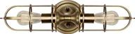 💡 feiss wb1704dab urban renewal industrial vintage wall sconce lighting - brass, 2-light (6"w x 20"h): 200watts логотип