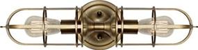 img 2 attached to 💡 Feiss WB1704DAB Urban Renewal Industrial Vintage Wall Sconce Lighting - Brass, 2-Light (6"W x 20"H): 200watts