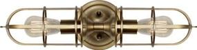 img 3 attached to 💡 Feiss WB1704DAB Urban Renewal Industrial Vintage Wall Sconce Lighting - Brass, 2-Light (6"W x 20"H): 200watts