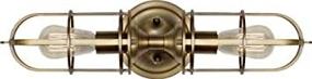 img 1 attached to 💡 Feiss WB1704DAB Urban Renewal Industrial Vintage Wall Sconce Lighting - Brass, 2-Light (6"W x 20"H): 200watts