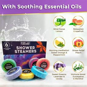 img 3 attached to Aromatic Shower Steamers: Bath Bombs for Showers - Ultimate Stress Relief and Relaxation Gifts for Women and Moms - Soothing Tablets with Eucalyptus and Lavender