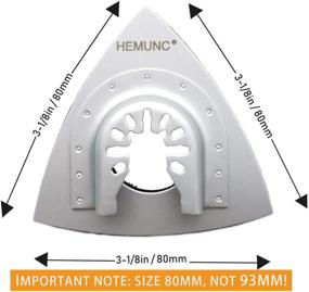 img 2 attached to 🔸 Premium 3-1/8 Inch Triangle Sanding Pads (3PCS) for Oscillating Multitools - Compatible with Top Brands like Dewalt, Bosch, Makita, and more