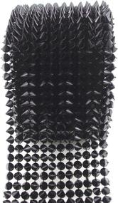 img 2 attached to AEAOA 1 Yard Sew Stitch On Spike Stud Cone Flatback Punk Rock Trim Mesh Bead Craft (Black) – Edgy and Eye-Catching Sew On Accessory for DIY Projects