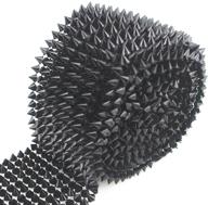 aeaoa 1 yard sew stitch on spike stud cone flatback punk rock trim mesh bead craft (black) – edgy and eye-catching sew on accessory for diy projects logo