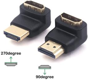 img 3 attached to 🔌 Набор адаптеров VCE 3 Combos HDMI Мужской на Женский - 90° и 270° - Поддержка 3D и 4K