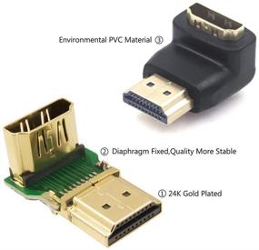 img 1 attached to 🔌 Набор адаптеров VCE 3 Combos HDMI Мужской на Женский - 90° и 270° - Поддержка 3D и 4K